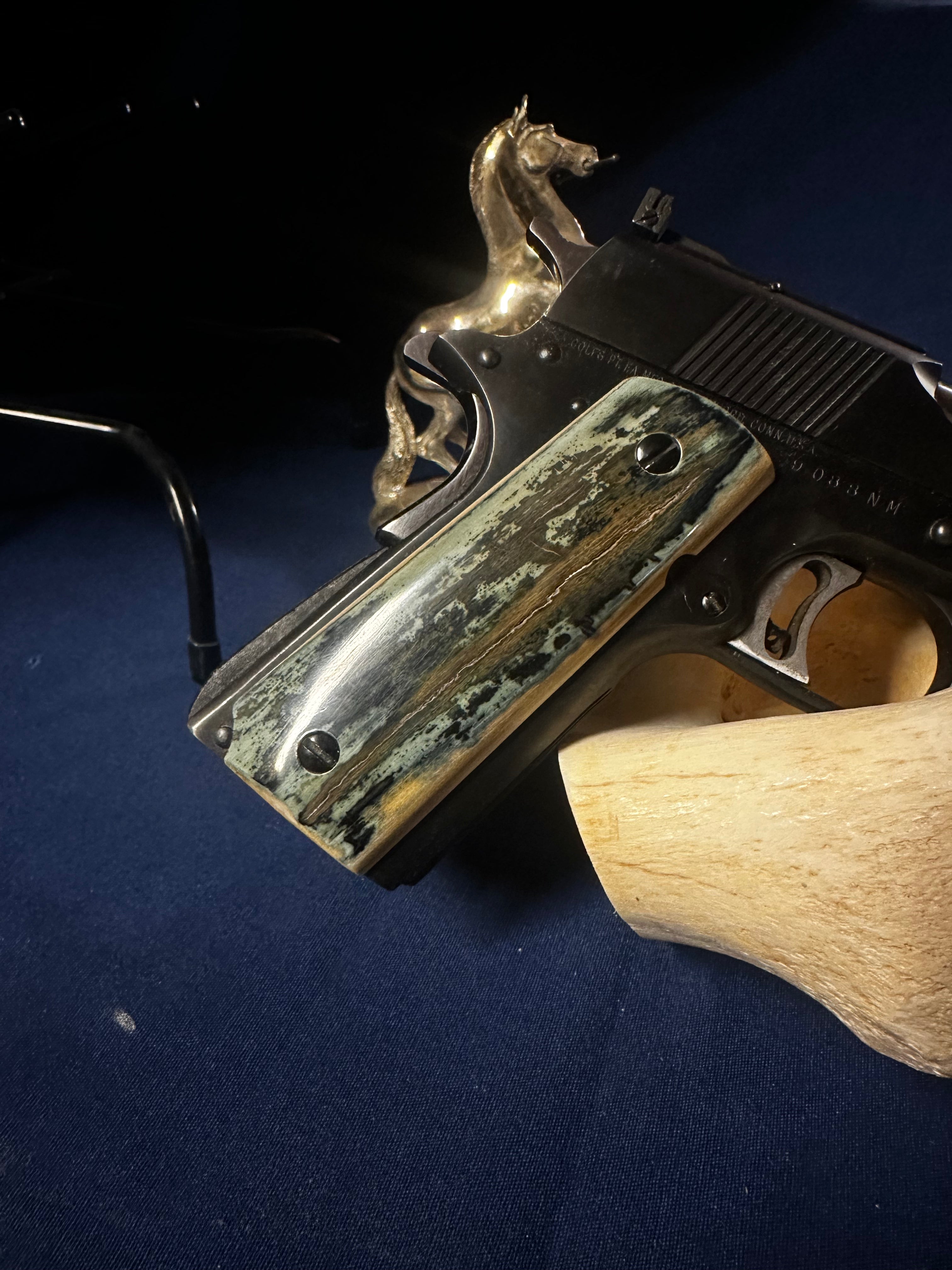 Natural Blue Mammoth 1911 Grips
